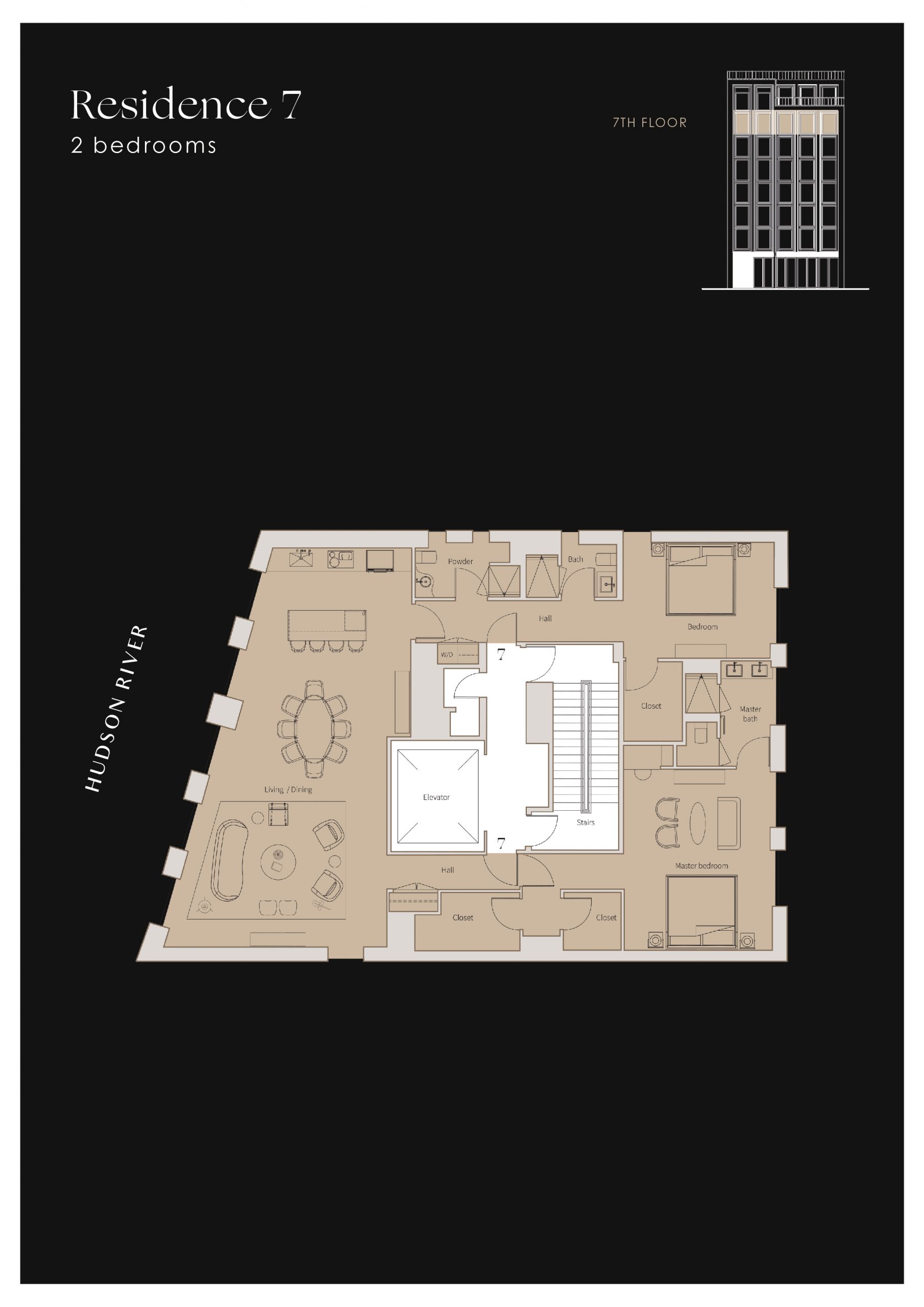 Plan of apartment Residence 7