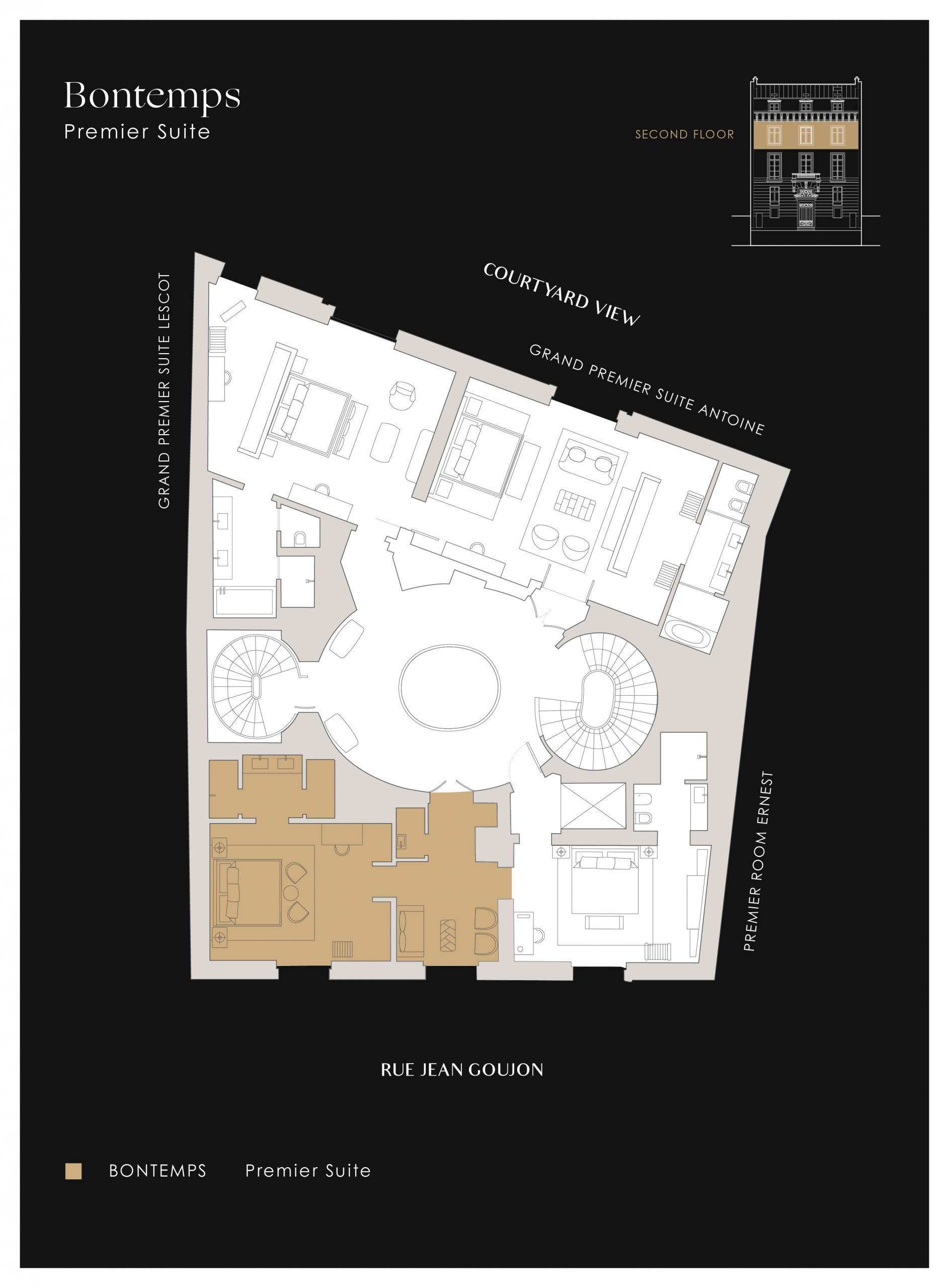 Plan of apartment Bontemps