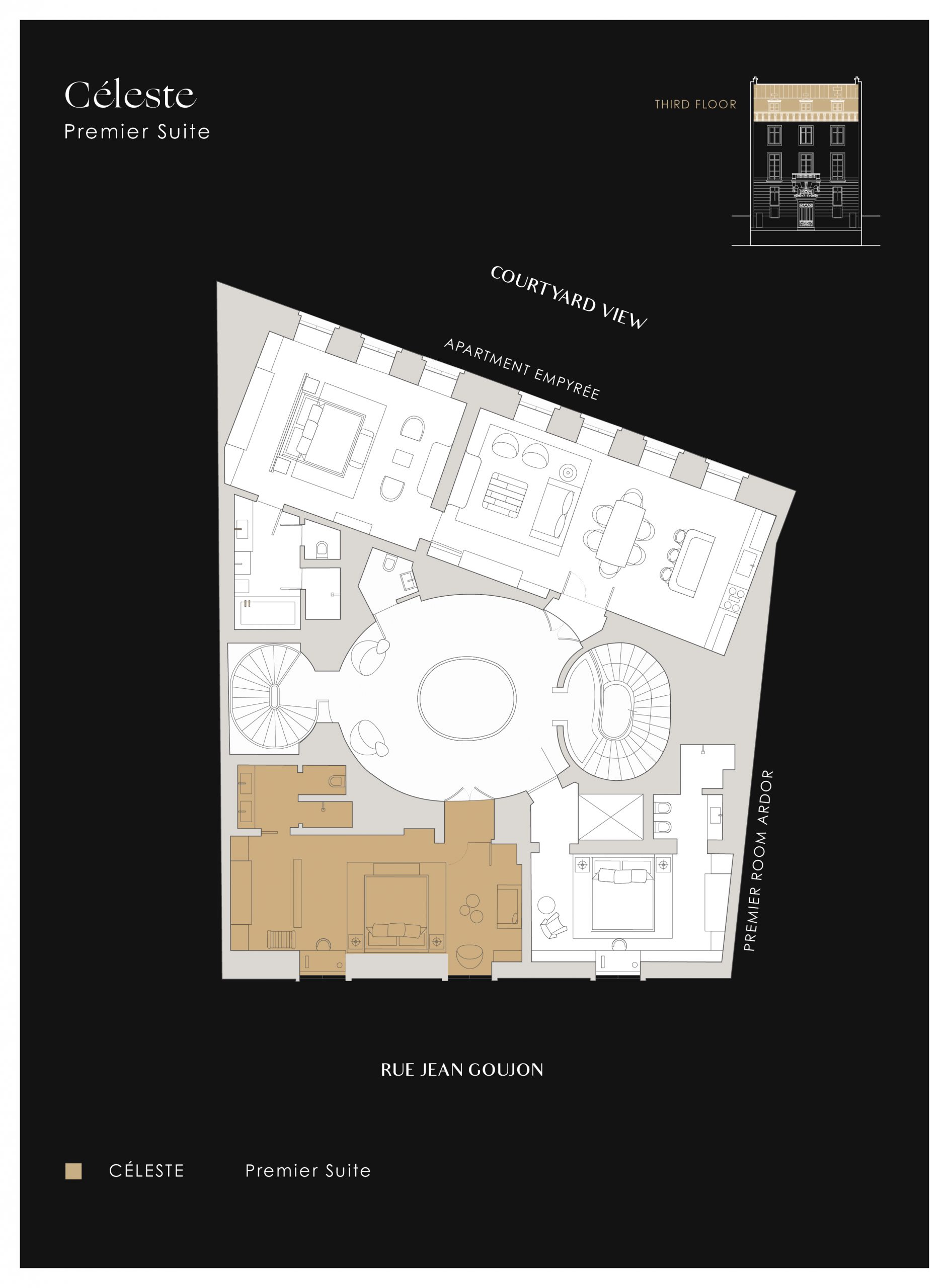 Plan of apartment Céleste