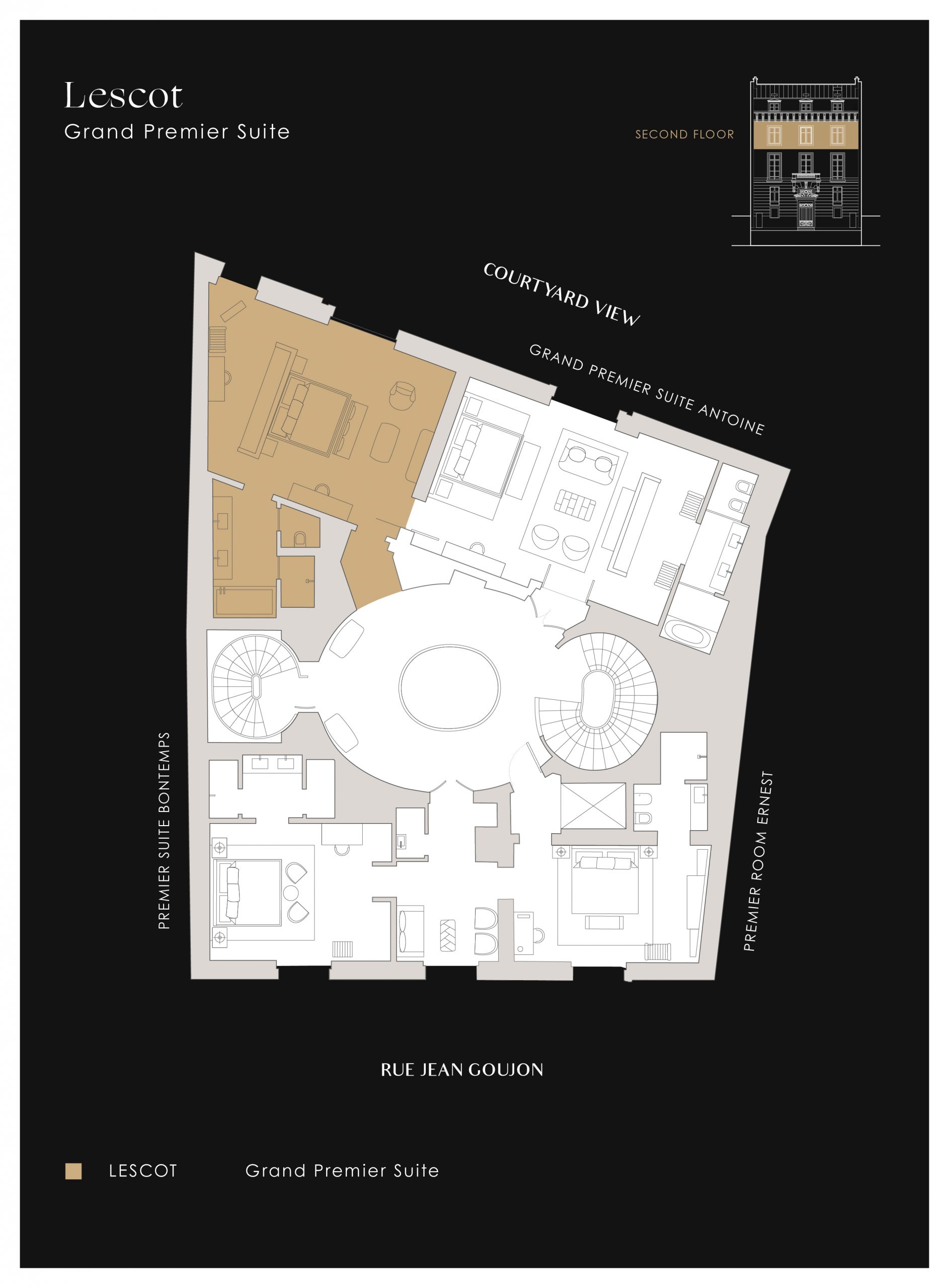 Plan of apartment Lescot
