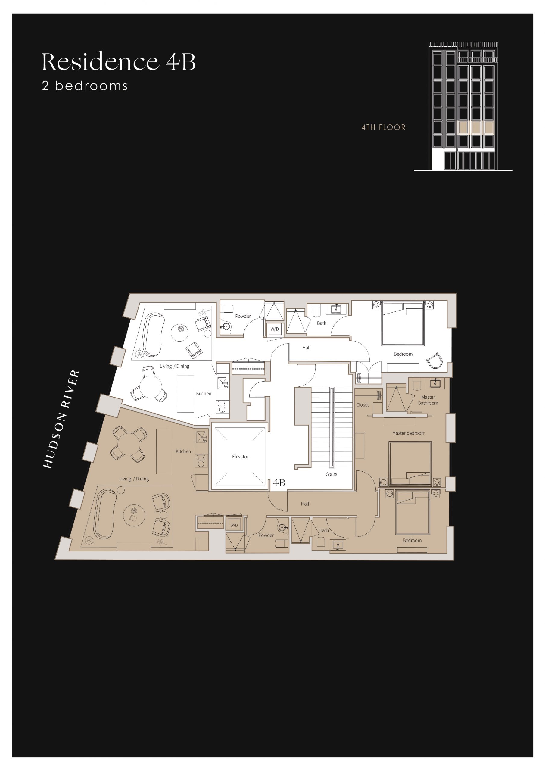 Plan of apartment RÉSIDENCE 4B