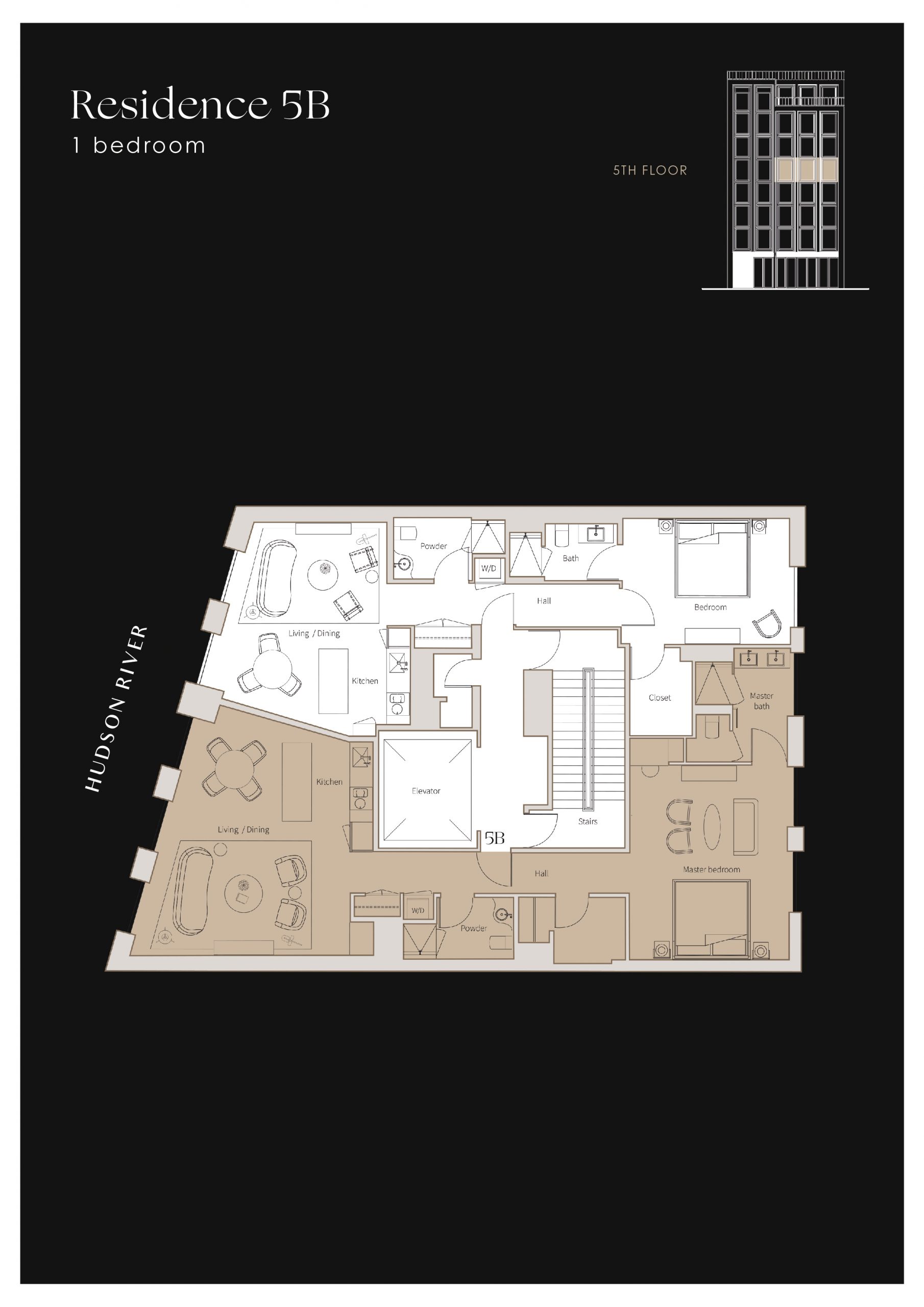 Plan of apartment RÉSIDENCE 5B