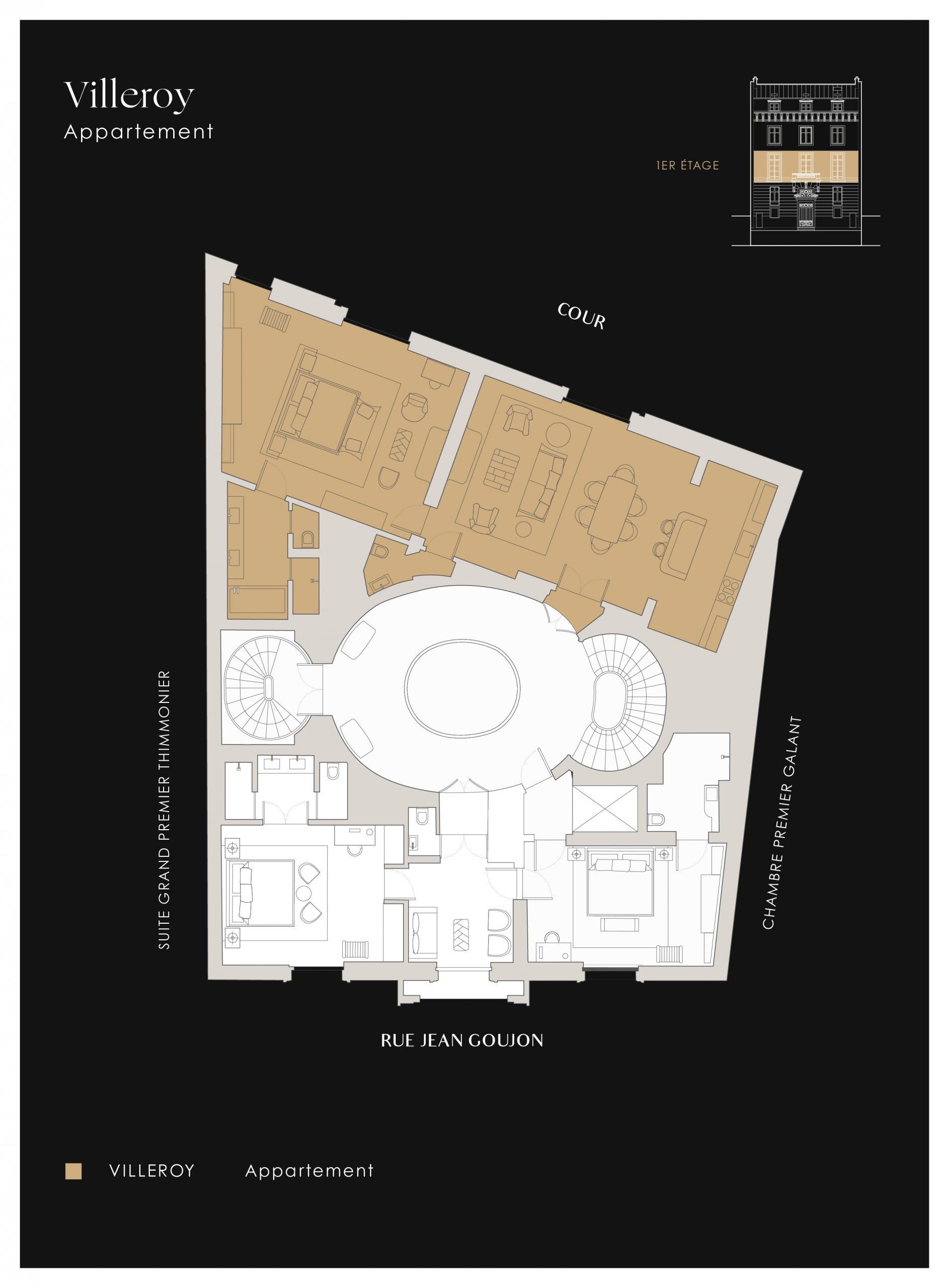 Plan of apartment VILLEROY